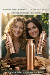 Twin Copper Water Bottles | Better Together Hydration Set