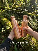 Twin Copper Water Bottles | Better Together Hydration Set